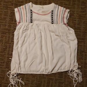 Casual shirt with cute side tie strings